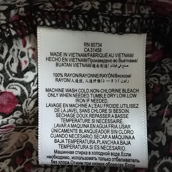 BCBGeneration boho style floral blouse, sz S. - Picture 7 of 7